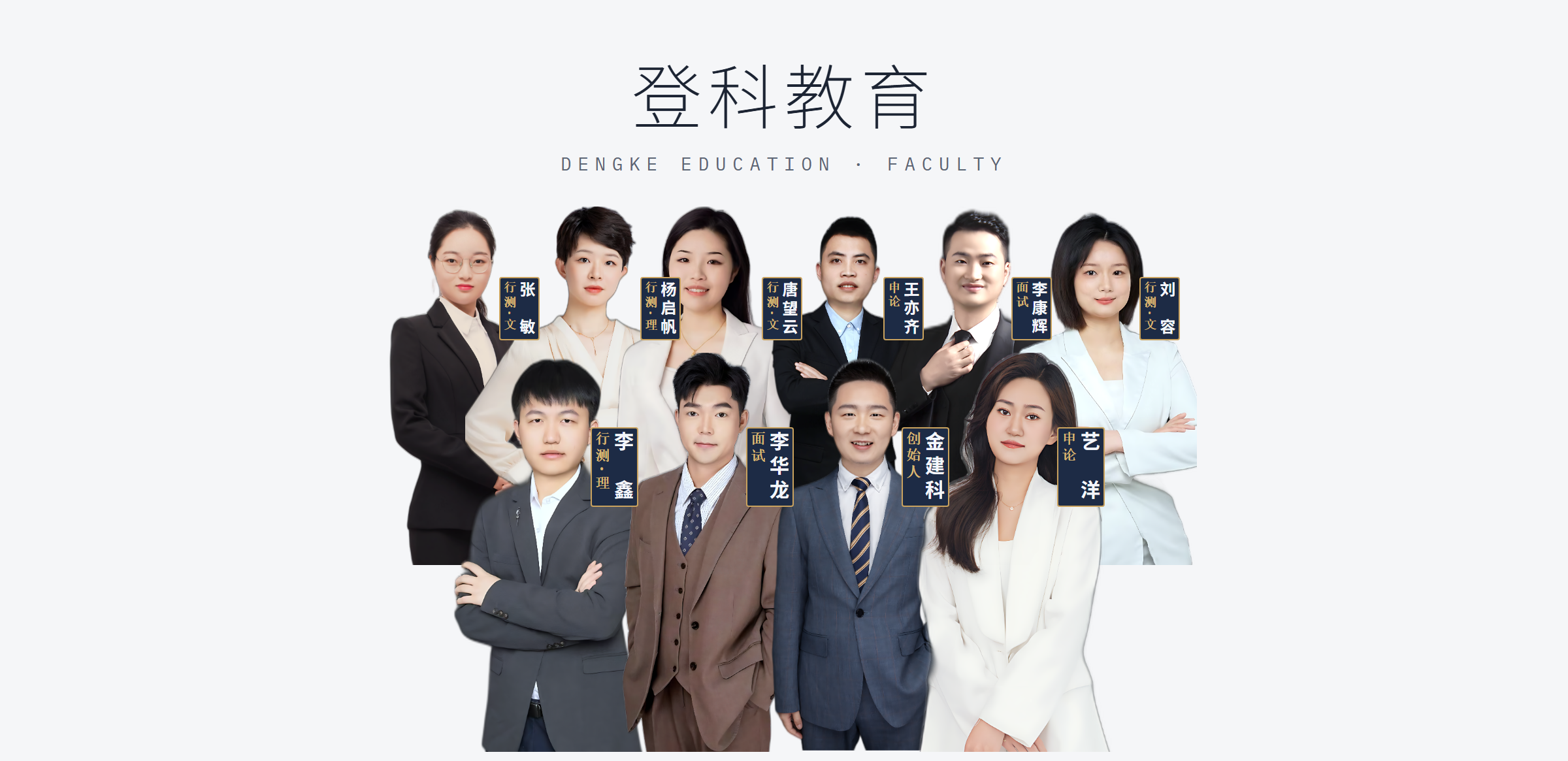 登科教育师资团队 · 湖南公考全科师资